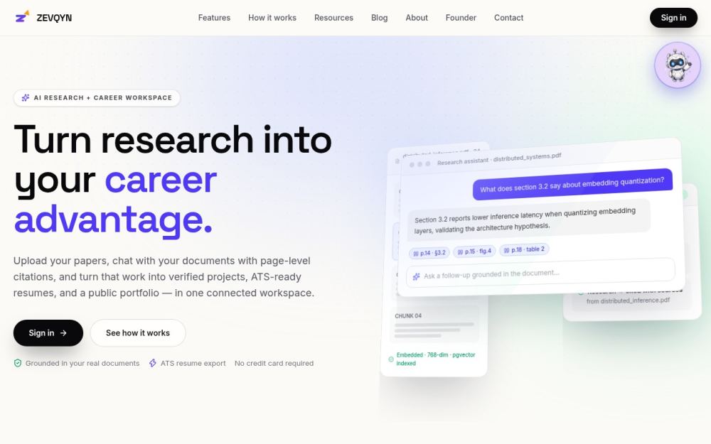 Screenshot of the homepage of zevqyn.dev