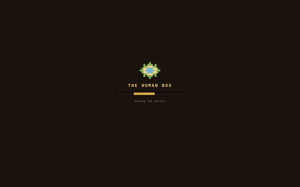 Screenshot of the homepage of thehumanbox.com