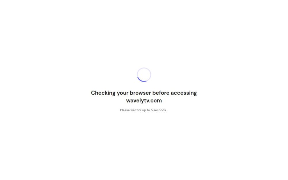 Screenshot of the homepage of wavelytv.com