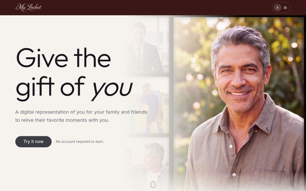 Screenshot of the homepage of my-locket.com