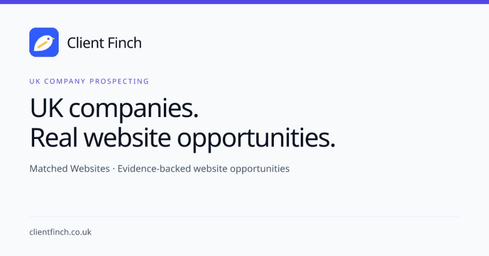 Its sharing image of clientfinch.co.uk