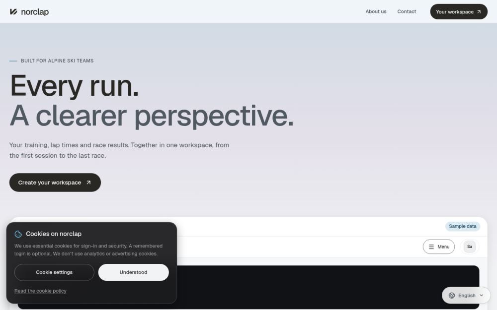 Screenshot of the homepage of norclap.com