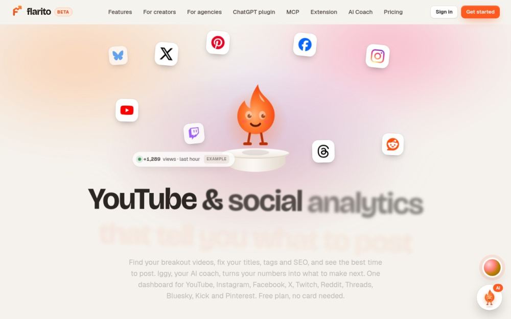 Screenshot of the homepage of flarito.com