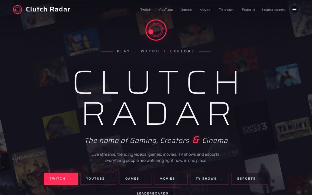 Screenshot of the homepage of clutchradar.com