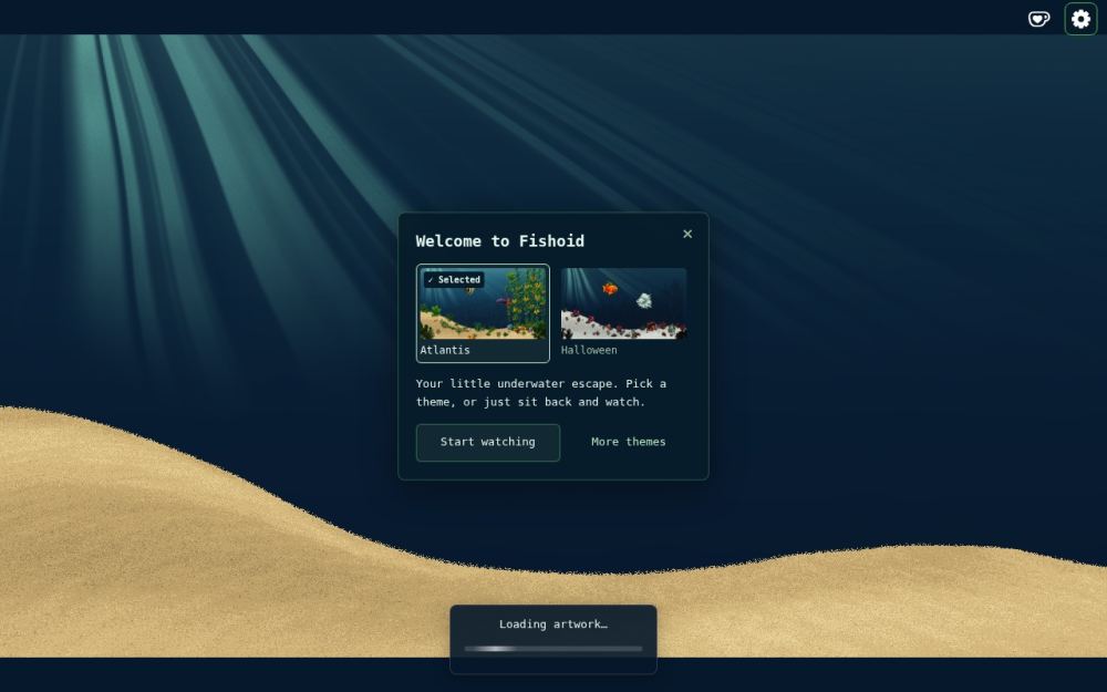 Screenshot of the homepage of fishoid.net