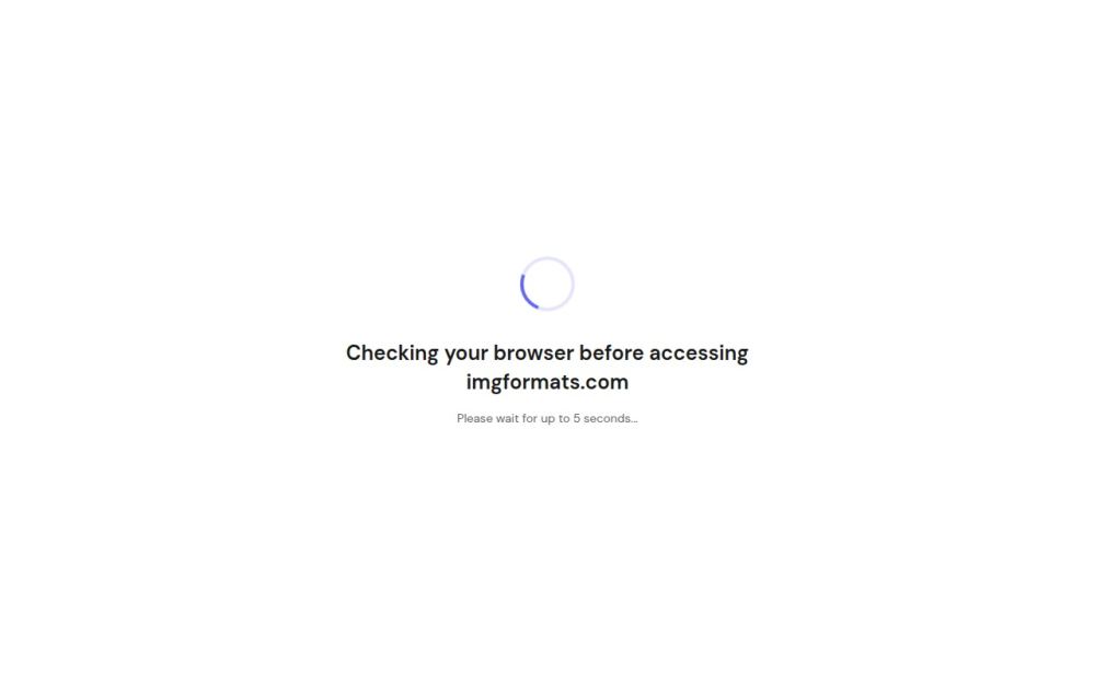 Screenshot of the homepage of imgformats.com