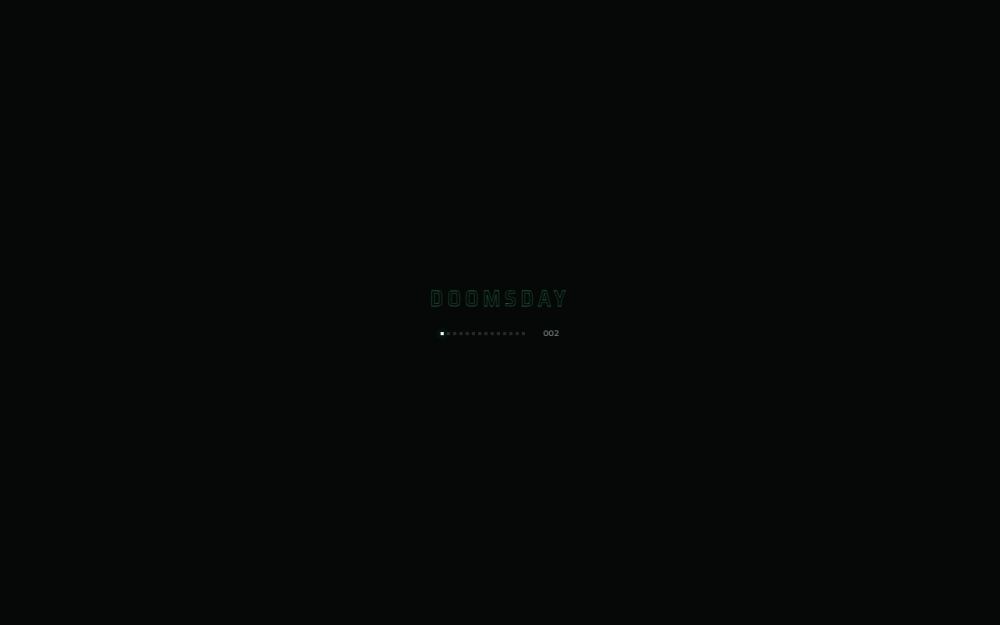 Screenshot of the homepage of doooomsday.com