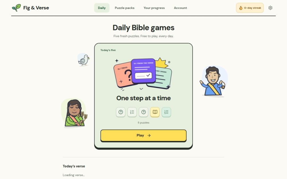 Screenshot of the homepage of figandverse.com