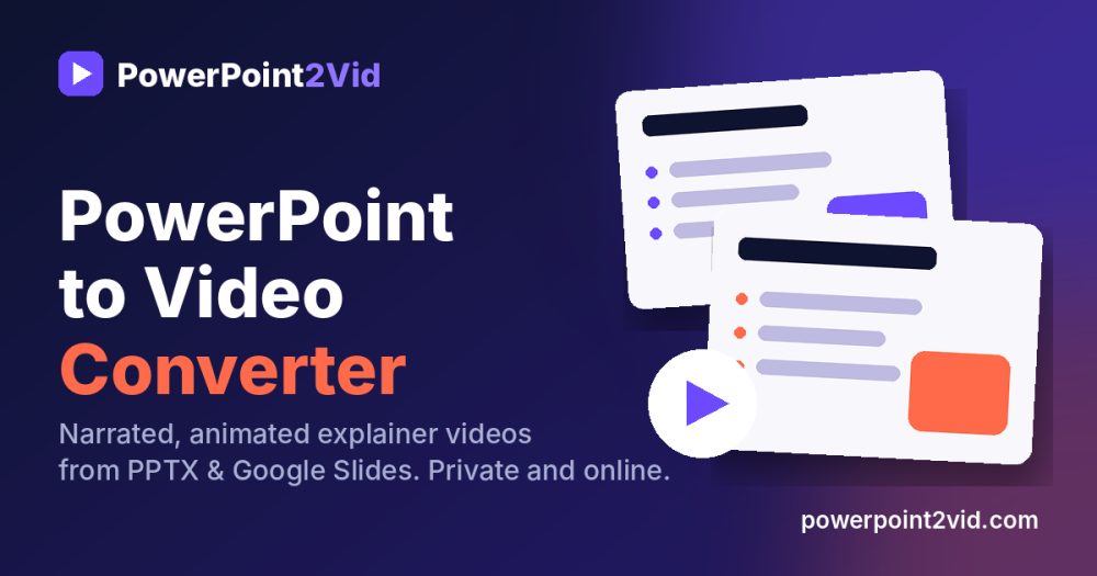 Its sharing image of powerpoint2vid.com