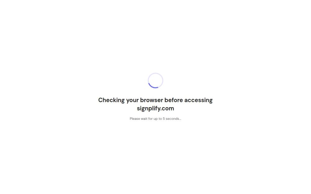 Screenshot of the homepage of signplify.com
